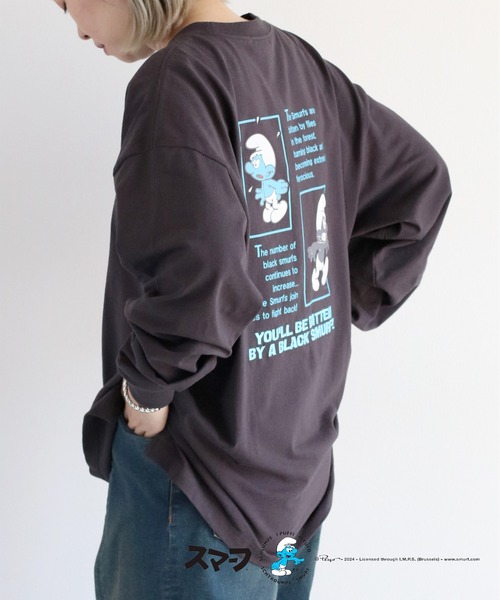 cepo(セポ)の「【SMURFS/スマーフ】ロングスリーブTee(Tシャツ/カットソー・レディース・ブラック系2/ブラック系1/ホワイト系2/ホワイト系1・FREE)」の6枚目の写真