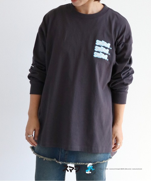 cepo(セポ)の「【SMURFS/スマーフ】ロングスリーブTee(Tシャツ/カットソー・レディース・ブラック系2/ブラック系1/ホワイト系2/ホワイト系1・FREE)」の21枚目の写真