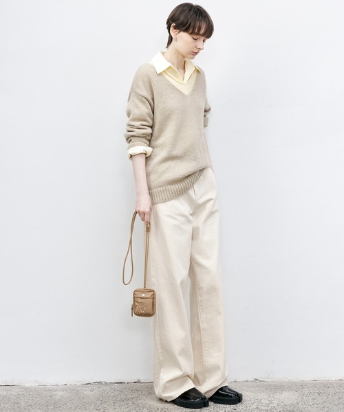 tageechita(タジチタ)の「【tageechita】ベーシックバイカラーニットセーター(ニット/セーター・レディース・ベージュ・S/L/M)」の16枚目の写真