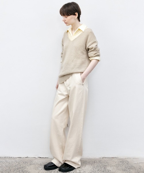 tageechita(タジチタ)の「【tageechita】ベーシックバイカラーニットセーター(ニット/セーター・レディース・ベージュ・S/L/M)」の10枚目の写真