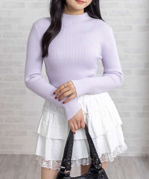 clear（クリア）の「【18色展開】ハイゲージハイネックニットトップス [オフィスカジュアル 着回し抜群 大人]≪再入荷≫（ニット/セーター・レディース・ライトブルー/ブラック/ブラウン/グレー/オレンジ/グリーン/レモンイエロー/ライトピンク/ラベンダー/ブルー系その他/ピンク系その他/アイボリー/ブルー/ピンク/レッド/キャメル/グレイッシュベージュ/パープル系その他・F）」の10枚目の写真