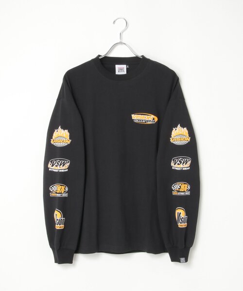 VISION STREET WEAR（ヴィジョンストリートウェア）の「VISION STREET WEAR ヴィジョンストリートウェア ロゴ袖プリントロンTシャツ（Tシャツ/カットソー・メンズ・ホワイト/ライトグレー/ブラック・M/L/LL）」の18枚目の写真