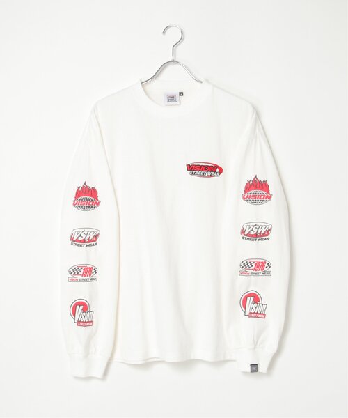 VISION STREET WEAR（ヴィジョンストリートウェア）の「VISION STREET WEAR ヴィジョンストリートウェア ロゴ袖プリントロンTシャツ（Tシャツ/カットソー・メンズ・ホワイト/ライトグレー/ブラック・M/L/LL）」の20枚目の写真