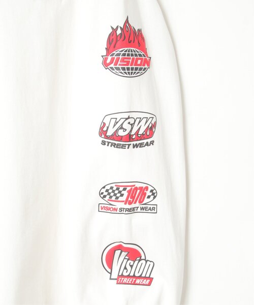 VISION STREET WEAR（ヴィジョンストリートウェア）の「VISION STREET WEAR ヴィジョンストリートウェア ロゴ袖プリントロンTシャツ（Tシャツ/カットソー・メンズ・ホワイト/ライトグレー/ブラック・M/L/LL）」の21枚目の写真