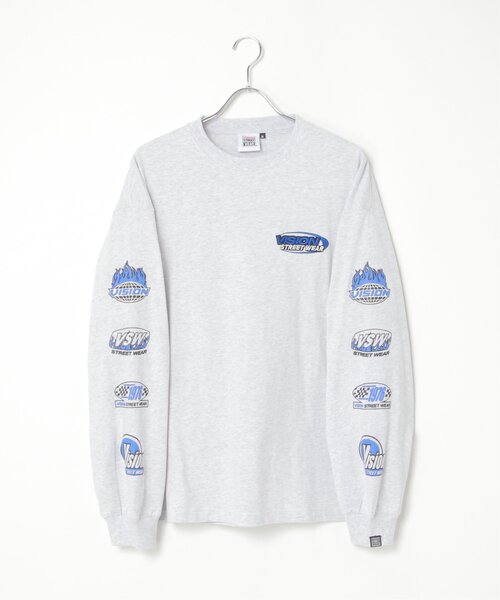 VISION STREET WEAR（ヴィジョンストリートウェア）の「VISION STREET WEAR ヴィジョンストリートウェア ロゴ袖プリントロンTシャツ（Tシャツ/カットソー・メンズ・ホワイト/ライトグレー/ブラック・M/L/LL）」の10枚目の写真