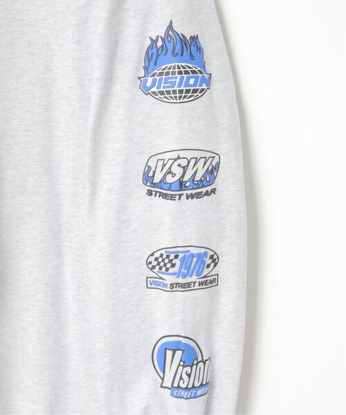 VISION STREET WEAR（ヴィジョンストリートウェア）の「VISION STREET WEAR ヴィジョンストリートウェア ロゴ袖プリントロンTシャツ（Tシャツ/カットソー・メンズ・ホワイト/ライトグレー/ブラック・M/L/LL）」の11枚目の写真