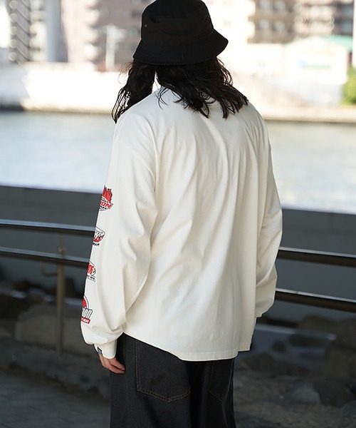 VISION STREET WEAR（ヴィジョンストリートウェア）の「VISION STREET WEAR ヴィジョンストリートウェア ロゴ袖プリントロンTシャツ（Tシャツ/カットソー・メンズ・ホワイト/ライトグレー/ブラック・M/L/LL）」の9枚目の写真