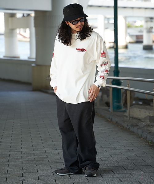 VISION STREET WEAR（ヴィジョンストリートウェア）の「VISION STREET WEAR ヴィジョンストリートウェア ロゴ袖プリントロンTシャツ（Tシャツ/カットソー・メンズ・ホワイト/ライトグレー/ブラック・M/L/LL）」の8枚目の写真