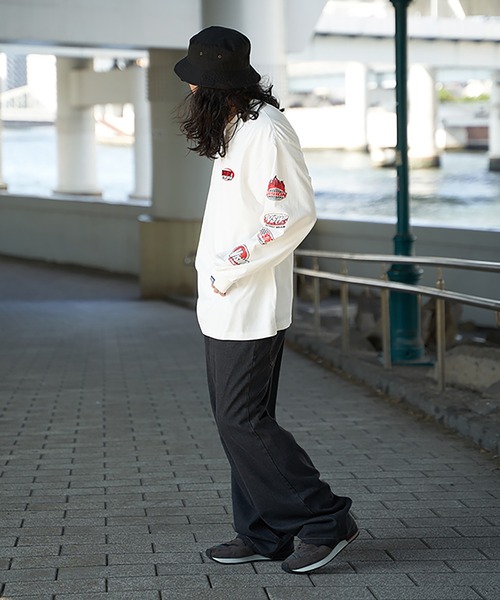 VISION STREET WEAR（ヴィジョンストリートウェア）の「VISION STREET WEAR ヴィジョンストリートウェア ロゴ袖プリントロンTシャツ（Tシャツ/カットソー・メンズ・ホワイト/ライトグレー/ブラック・M/L/LL）」の7枚目の写真