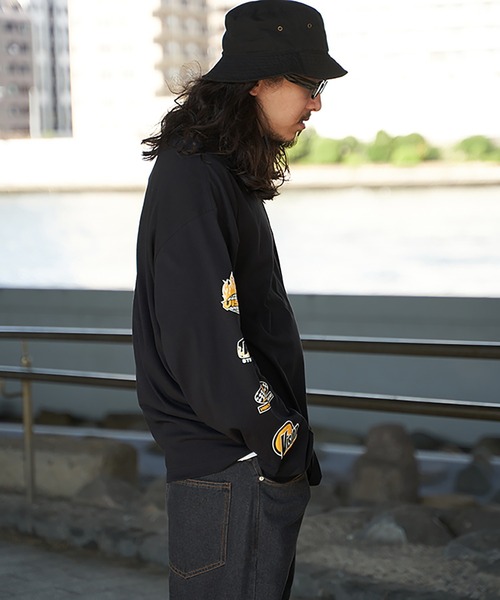 VISION STREET WEAR（ヴィジョンストリートウェア）の「VISION STREET WEAR ヴィジョンストリートウェア ロゴ袖プリントロンTシャツ（Tシャツ/カットソー・メンズ・ホワイト/ライトグレー/ブラック・M/L/LL）」の12枚目の写真