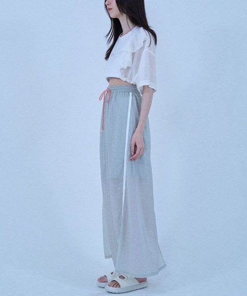 Nora Lily elle(ノラリリーエル)の「【Nora Lily】「elle」2 material Tops(Tシャツ/カットソー・レディース・ブラック/ホワイト/ネイビー/グリーン・FREE)」の7枚目の写真