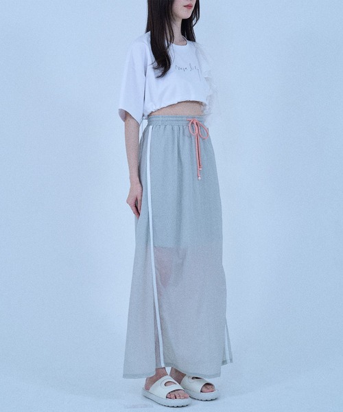 Nora Lily elle(ノラリリーエル)の「【Nora Lily】「elle」2 material Tops(Tシャツ/カットソー・レディース・ブラック/ホワイト/ネイビー/グリーン・FREE)」の9枚目の写真