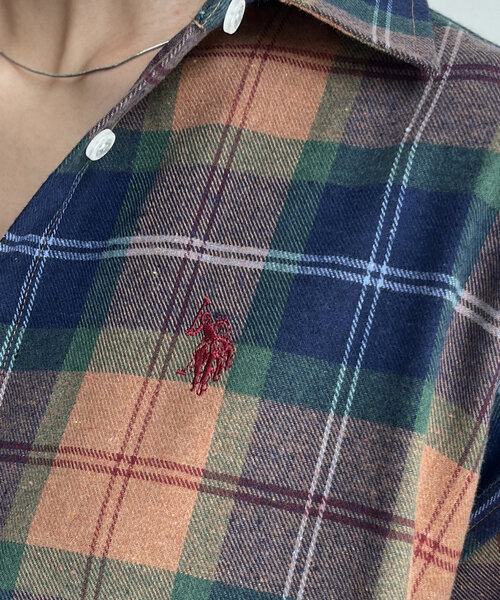 CPCM（シーピーシーエム）の「ネルチェックシャツ（シャツ/ブラウス・レディース・ベージュ/ネイビー/レッド/カーキ・FREE）」の13枚目の写真