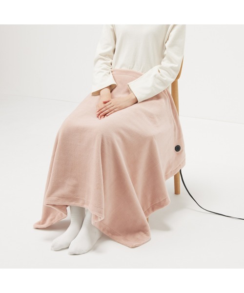 無印良品（ムジルシリョウヒン）の「洗えるＵＳＢブランケット（生活家電・メンズ・チャコール/ダークベージュ/スモークピンク・FREE）」の3枚目の写真