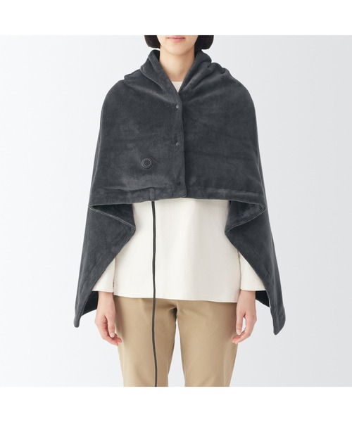 無印良品（ムジルシリョウヒン）の「洗えるＵＳＢブランケット（生活家電・メンズ・チャコール/ダークベージュ/スモークピンク・FREE）」の11枚目の写真