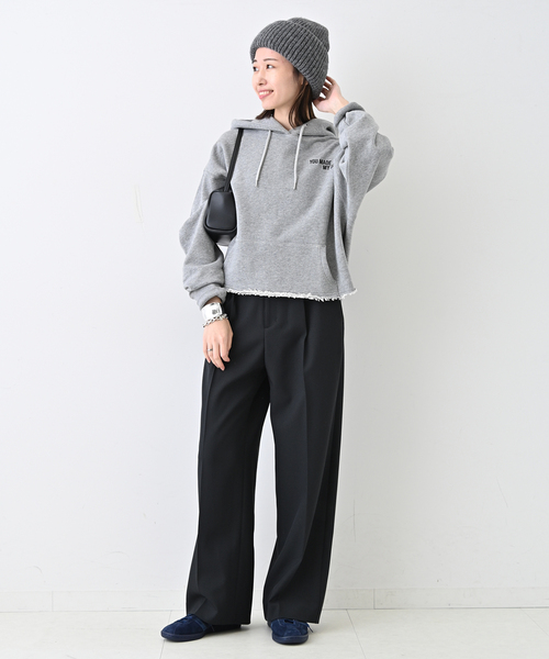 FRATELLI TALLI(フラテリタリ)の「Fratelli Talli/フラテリータリー リブニットCAP 1879(ニットキャップ/ビーニー・レディース・チャコールグレー/ブラウン・FREE)」の6枚目の写真