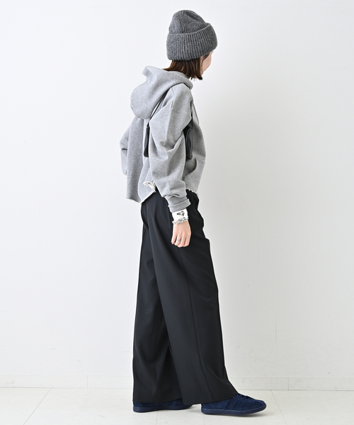 FRATELLI TALLI(フラテリタリ)の「Fratelli Talli/フラテリータリー リブニットCAP 1879(ニットキャップ/ビーニー・レディース・チャコールグレー/ブラウン・FREE)」の7枚目の写真