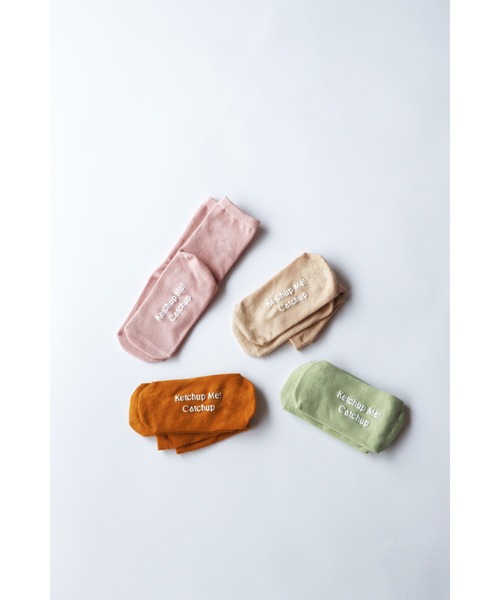 Catchup（ケチャップ）の「【Catchup】Catchupカラーソックス（ショート丈）（ソックス/靴下・キッズ・ピンク/ライトグリーン/ゴールド/ベージュ・S/M/L）」の5枚目の写真