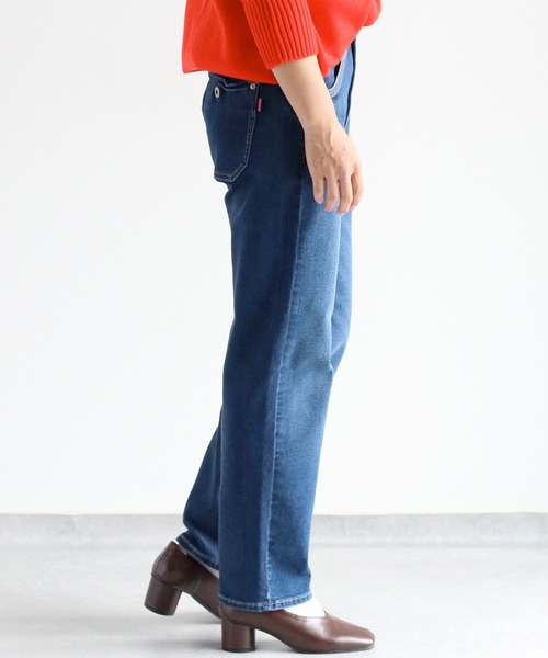 cepo（セポ）の「〈新色〉ライトスフレクロップドデニムパンツ（デニムパンツ・レディース・ブルー系4・S/M/L）」の6枚目の写真