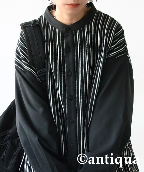 ドッキングストライプニット（ニット/セーター）｜antiqua（アンティカ）