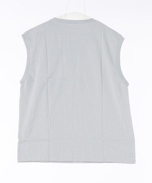 KANGOL(カンゴール)の「/KANGOL/ワンポイント刺繍タンクトップ(Tシャツ/カットソー・メンズ・グレー/グリーン/ブラック/ホワイト・LARGE/MEDIUM)」の6枚目の写真