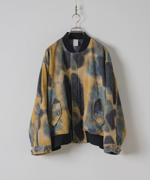 CASPER JOHN(キャスパージョン)の「Uneven pattern MA-1/アンイーブンパターンMA-1(MA-1・メンズ・ブルー/グリーン・LARGE/MEDIUM/SMALL/X-SMALL)」の3枚目の写真