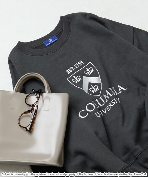 「FREAK'S STORE」 スウェットカットソー「Columbiaコラボ」 MEDIUM ベージュ レディース FREAK'S STORE/COLUMBIA UNIVERSITY 別注 ドローコード