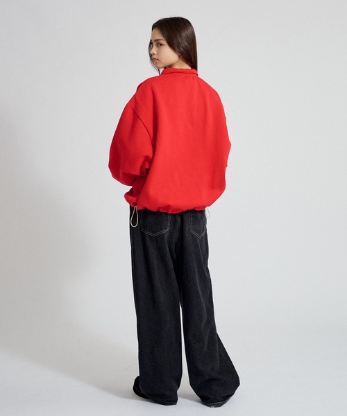 WETTEMPT（ウィテンプト）の「FLEECE LINING SWEAT POLO / 裏起毛スウェットポロ（スウェット・メンズ・ブラック/グレー/ネイビー/レッド・SMALL/LARGE/MEDIUM）」の9枚目の写真