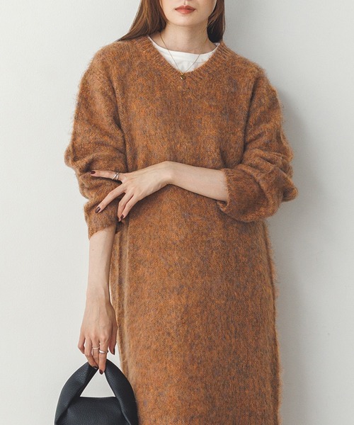 セール】モヘアタッチMIX ニットワンピース（ワンピース