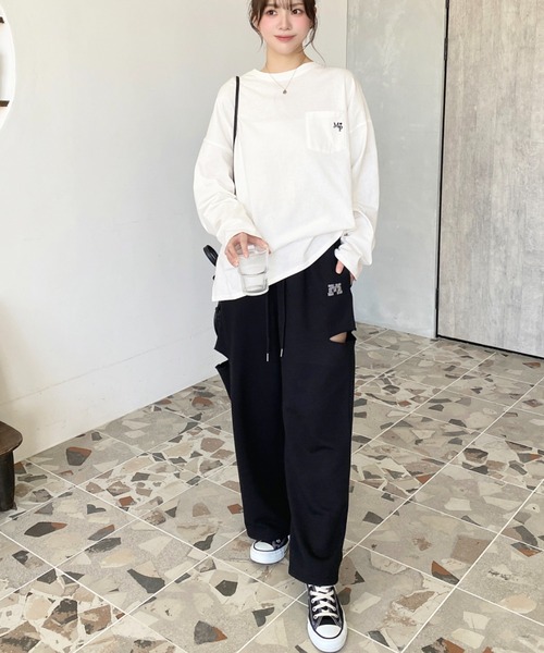 セール】TC裏毛サイドスリットスウェットパンツ（スウェット