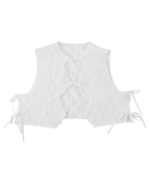 DONOBAN(ドノバン)の「フラワーキルティングベスト(ベスト・レディース・ホワイト/ブラック/グレー・ONESIZE)」の17枚目の写真