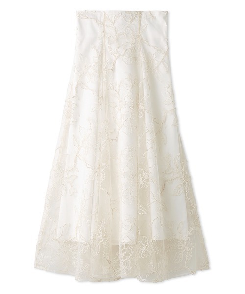 SNIDEL ラメエンブロイダリースカート SNIDEL（スナイデル）の「ラメエンブロイダリースカート