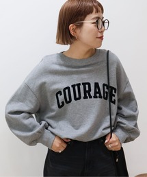 COURAGEフロッキーロングロゴスウェット3