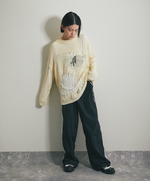 ANOTHER S（アナザーエス）の「サイドラインナイロンパンツ（カーゴパンツ・レディース・ブラック・FREE）」の13枚目の写真