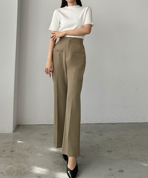 レア 109 エゴギャル 古着 EGOIST サイドスナップボタン フレアパンツ U761-P20-904 UJOH Slim Flare Pants