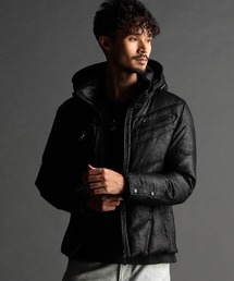 NICOLE CLUB FOR MEN | ムラプリントマイクロクロス ダウンブルゾン(ブルゾン)