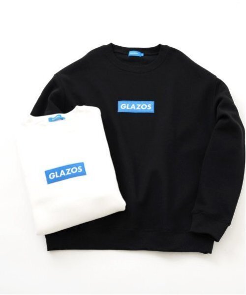 GLAZOS(グラソス)の「【大人向けサイズあり】【あったか】裏起毛・ボックス刺繍ロゴトレーナー(スウェット・キッズ・ホワイト/ブラック・LL/L/M/S)」の5枚目の写真