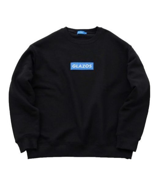 GLAZOS(グラソス)の「【大人向けサイズあり】【あったか】裏起毛・ボックス刺繍ロゴトレーナー(スウェット・キッズ・ホワイト/ブラック・LL/L/M/S)」の6枚目の写真