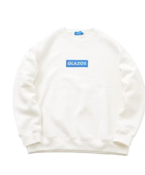 GLAZOS(グラソス)の「【大人向けサイズあり】【あったか】裏起毛・ボックス刺繍ロゴトレーナー(スウェット・キッズ・ホワイト/ブラック・LL/L/M/S)」の7枚目の写真