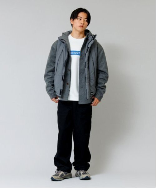 GLAZOS(グラソス)の「【大人向けサイズあり】【あったか】裏起毛・ボックス刺繍ロゴトレーナー(スウェット・キッズ・ホワイト/ブラック・LL/L/M/S)」の10枚目の写真