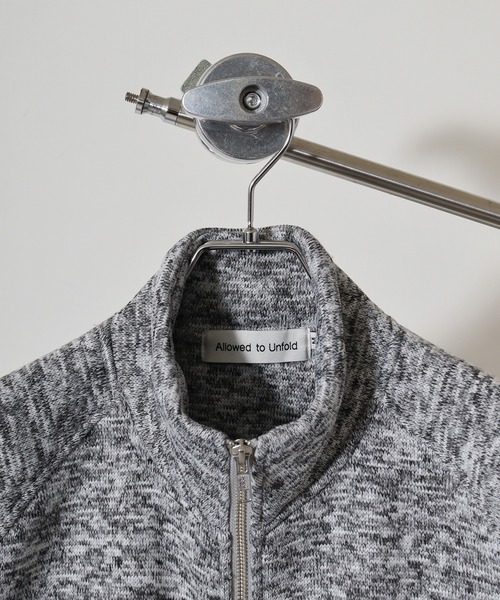 FUNALIVE(ファンアライブ)の「Knit sew full zip blouson / ニットソー フルジップブルゾン unisex(ブルゾン・メンズ・杢グレー/ブラック/グリーン・L/XL/M)」の4枚目の写真