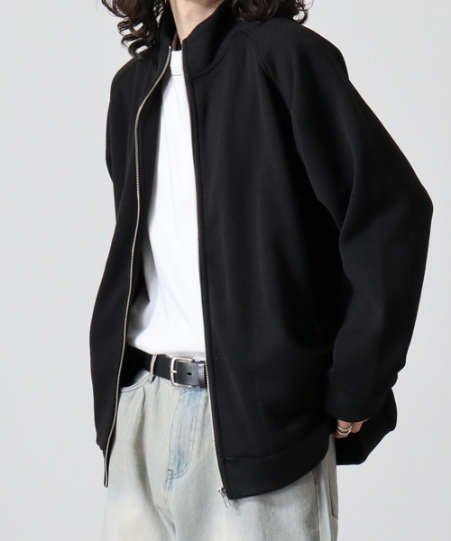 FUNALIVE(ファンアライブ)の「Knit sew full zip blouson / ニットソー フルジップブルゾン unisex(ブルゾン・メンズ・杢グレー/ブラック/グリーン・L/XL/M)」の16枚目の写真