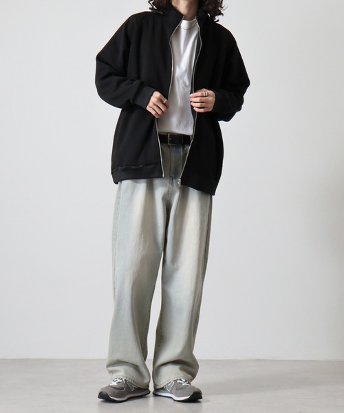 FUNALIVE(ファンアライブ)の「Knit sew full zip blouson / ニットソー フルジップブルゾン unisex(ブルゾン・メンズ・杢グレー/ブラック/グリーン・L/XL/M)」の17枚目の写真