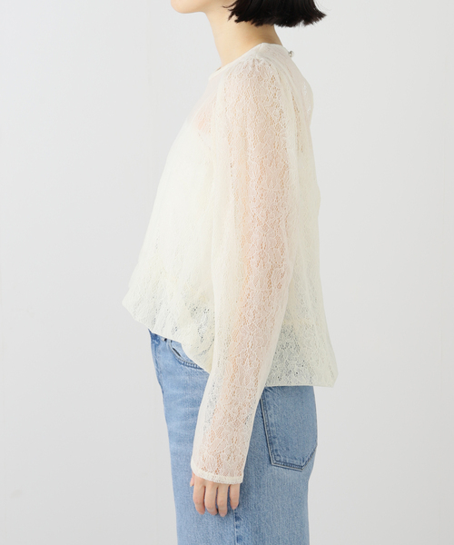 セール】JANE SMITH/ジェーンスミス FLOCKY LACE LAYED プルオーバー