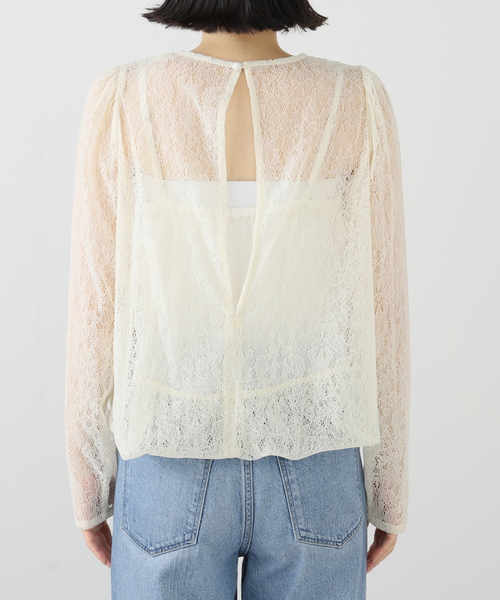 セール】JANE SMITH/ジェーンスミス FLOCKY LACE LAYED プルオーバー