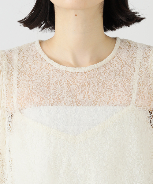 セール】JANE SMITH/ジェーンスミス FLOCKY LACE LAYED プルオーバー