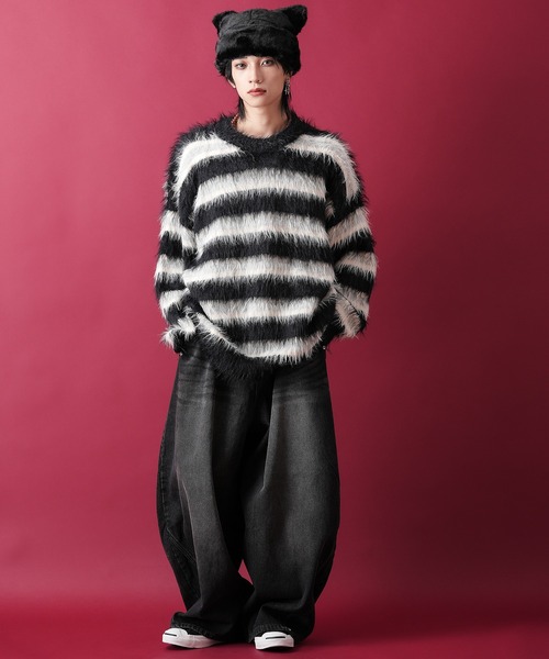 ankoROCK(アンコロック)の「an meets zakka ネコ耳フィッシャーマンファーハット / 猫耳 レディース メンズ ユニセックス ねこ耳 耳付き 帽子 ロシアン ロールキャップ(ハット・レディース・ホワイト/ブラック/アイボリー・ONESIZE)」の12枚目の写真
