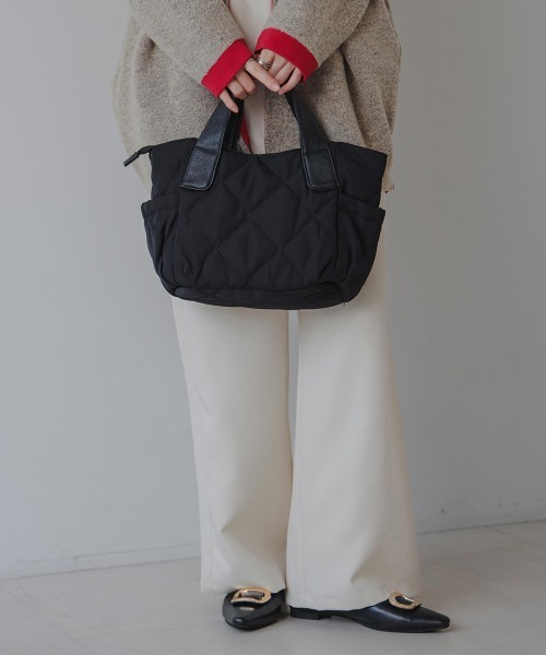 Bou Jeloud(ブージュルード)の「キルトトートバッグ(トートバッグ・レディース・カーキ/ブラック・ONESIZE)」の19枚目の写真