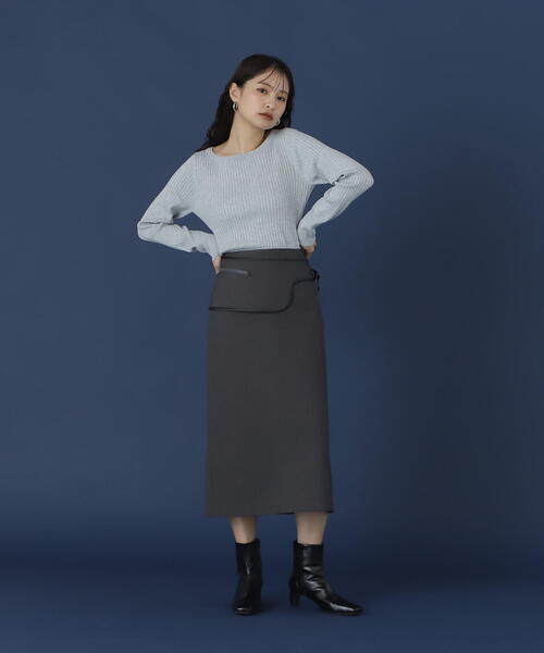 N.（N. Natural Beauty Basic）（エヌエヌナチュラルビューティーベーシック）の「ボートネックラメニット（ニット/セーター・レディース・オフホワイト/グレー/ブルー/ピンク・MEDIUM）」の11枚目の写真