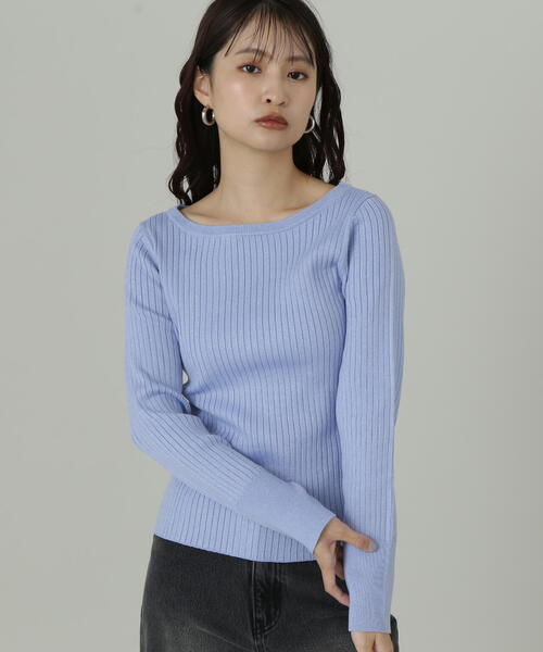 N.（N. Natural Beauty Basic）（エヌエヌナチュラルビューティーベーシック）の「ボートネックラメニット（ニット/セーター・レディース・オフホワイト/グレー/ブルー/ピンク・MEDIUM）」の15枚目の写真